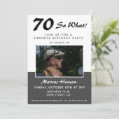 70歳サプライズ誕生日パーティー写真招待カード (スタンド正面)