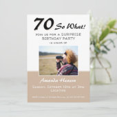 70歳サプライズ誕生日パーティー写真招待状 (スタンド正面)