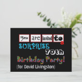 70歳サプライズ誕生日パーティー招待状テンプレート 招待状 (スタンド正面)