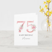 70歳パーソナライズされたの誕生日カード カード (黄色い花)