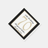 70歳パーソナライズされた誕生日パーティーのナプキンス スタンダードカクテルナプキン (角)