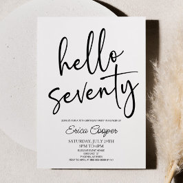70歳ミニマルのエレガント誕生日パーティー 招待状