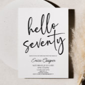 70歳ミニマルのエレガント誕生日パーティー 招待状
