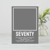 70歳モダンの誕生日パーティー 招待状 (スタンド正面)