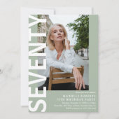 70歳モダンの誕生日パーティー 招待状 (正面)