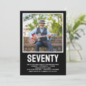 70歳モダンの誕生日パーティー 招待状 (スタンド正面)