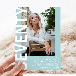 70歳モダンの誕生日パーティー 招待状
