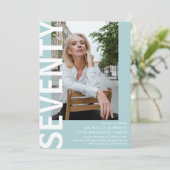 70歳モダンの誕生日パーティー 招待状 (スタンド正面)