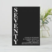 70歳モダンの誕生日パーティー 招待状 (スタンド正面)