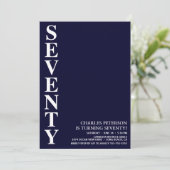70歳モダンの誕生日パーティー 招待状 (スタンド正面)