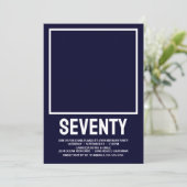 70歳モダンの誕生日パーティー 招待状 (スタンド正面)