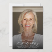 70歳モダンエレガントの誕生日パーティーの写真 招待状 (正面)