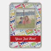 70歳ユニークの誕生日パーティギフトパーソナライズされたズ シルバープレートフレームオーナメント (正面)