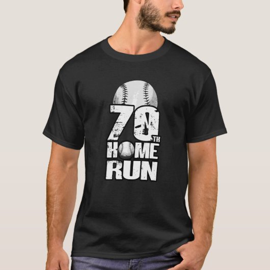 70歳ヴィンテージ野球70誕生日 Tシャツ (正面)