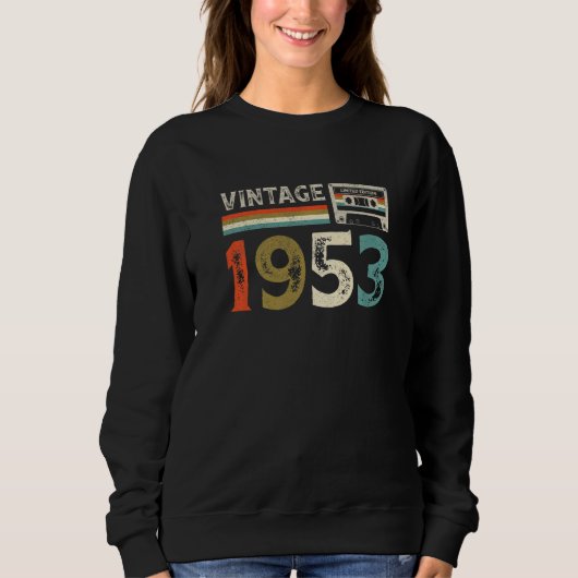70歳ヴィンテージ1953年70誕生日 スウェットシャツ (正面)