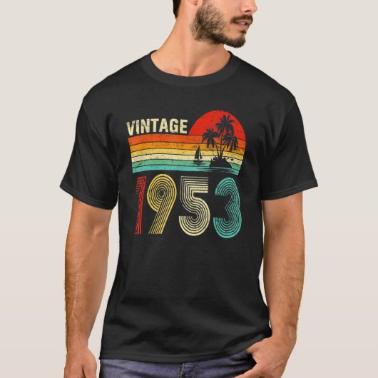 70歳ヴィンテージ1953年70誕生日 Tシャツ (正面)