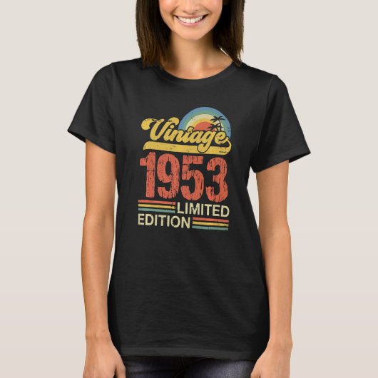 70歳ヴィンテージ1953年70誕生日 Tシャツ (正面)