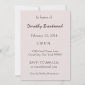 70歳誕生日パーティーチョコレートバラW1114 招待状 (裏面)