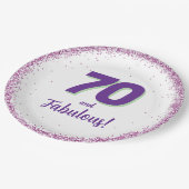 70歳誕生日パーティー ペーパープレート (アングル)