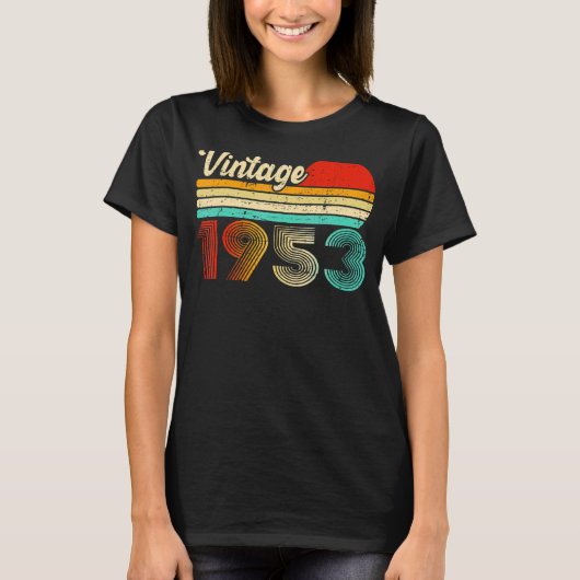 70歳誕生日ヴィンテージ1953 70誕生日 Tシャツ (正面)