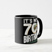 70歳魚釣り漁師アングラー70th マグカップ (正面右)