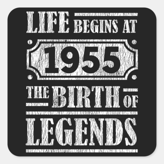 70歳1955年誕生伝説70誕生日 スクエアシール (正面)