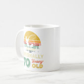 70歳70おじいちゃん魚70誕生日Fi コーヒーマグカップ (正面左)