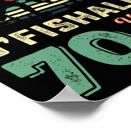 70歳70おじいちゃん魚70誕生日Fi ポスター (角)