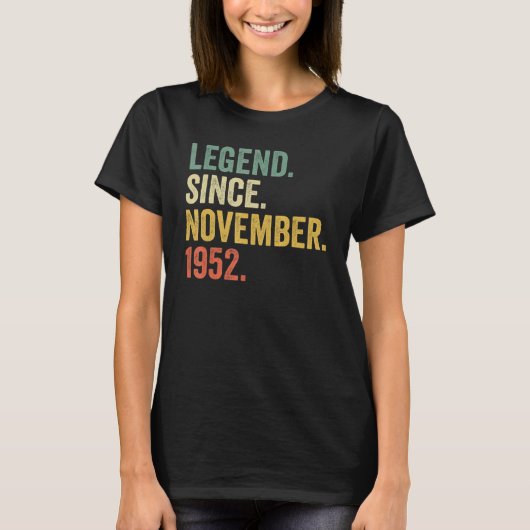 70歳70日目の男の子の伝説11月から Tシャツ (正面)