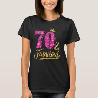 70歳70歳と素晴らしい70誕生日クイーンクロ Tシャツ