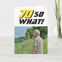70歳 だから何? 元気が出るユーモアの写真 誕生日 カード