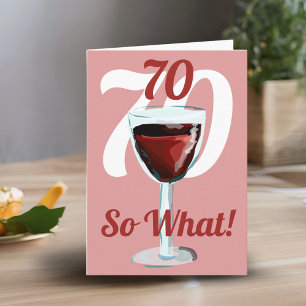 70歳 なんてこと! モチベーションが上がるワインボトル70歳の誕生日 カード