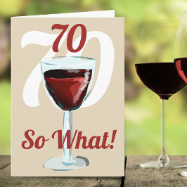 70歳 なんてこと！ モチベーションが上がるワインボトル70歳の誕生日 カード