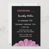 70歳 サプライズ バースデー プレティー ピンク デイジー 招待状 (裏面)