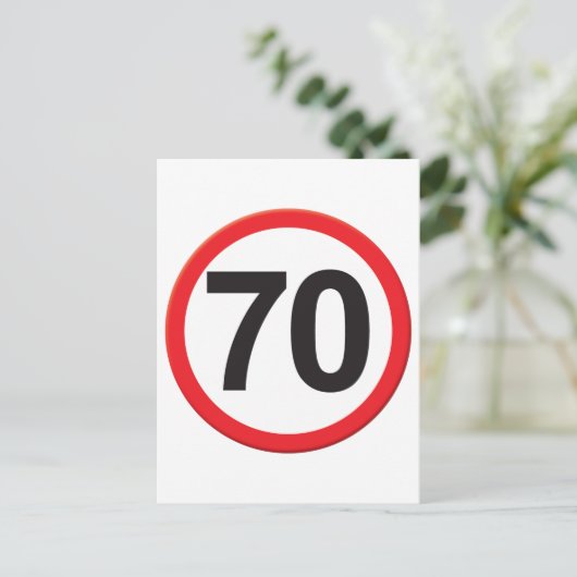 70歳 ポストカード (スタンド正面)