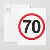 70歳 ポストカード (正面/裏面)