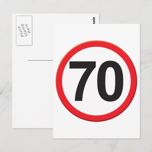 70歳 ポストカード (正面/裏面)