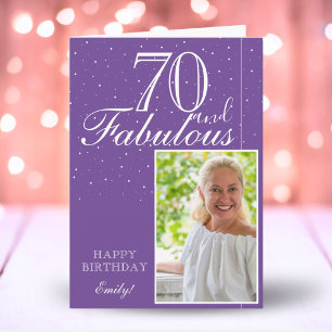 70歳 誕生日 フォト おしゃれ カード
