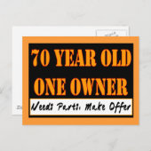 70歳、1人の所有者 – パーツの必要性、提供の作成 ポストカード (正面/裏面)