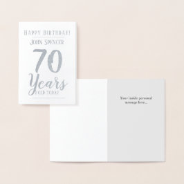 70歳。70誕生日 箔カード