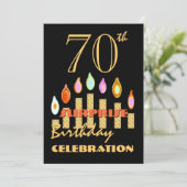 70歳 - 79歳 サプライズ誕生日パーティー招待状 招待状 (スタンド正面)