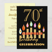 70歳 - 79歳 サプライズ誕生日パーティー招待状 招待状 (正面/裏面)