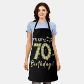 70歳It_s私の誕生日70th誕生日ディアモン エプロン (着用した状態)