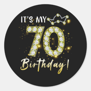 70歳It_s私の誕生日70th誕生日ディアモン ラウンドシール