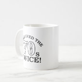 70生き延び代を2回 コーヒーマグカップ (正面左)