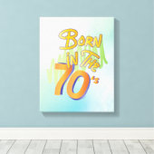 70生まれ年代のおもしろいカッコいいOld Age Art Canvas Print キャンバスプリント (インサイチュ (ウッドフロア))