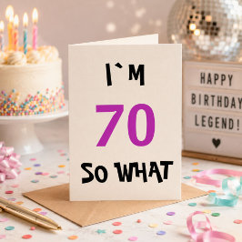 70番おもしろい目の誕生日 カード