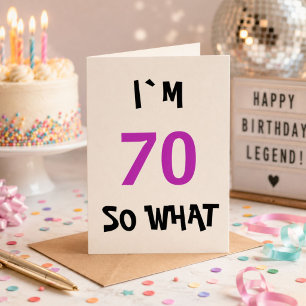 70番おもしろい目の誕生日 カード