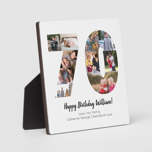 70番エレガント号フォトコラージュのあいさつカスタムつ フォトプラーク (正面)