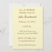 70番目のサプライズ·バースデー·パーティーの招待-金ゴールド 招待状 (裏面)